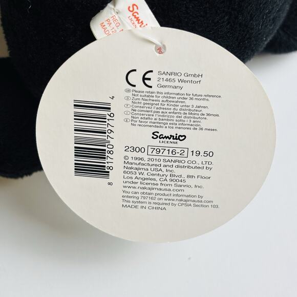 Sanrio Chococat Plush Hello Kitty Cat Pink Collar 2010 RARE - Picture 12 of 14